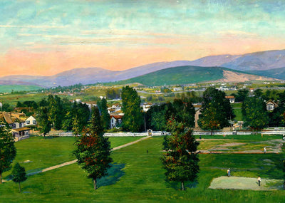 Fishburne Campus with Mountains Waynesboro in 1908 Art Print (7 Sizes)