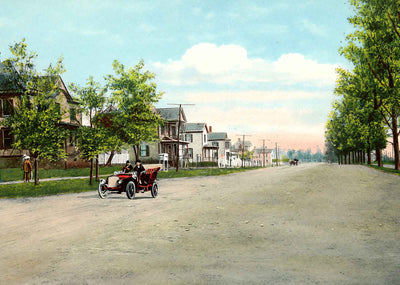 Wayne Avenue Waynesboro VA in 1908 Vintage Print (7 Sizes) - Restored