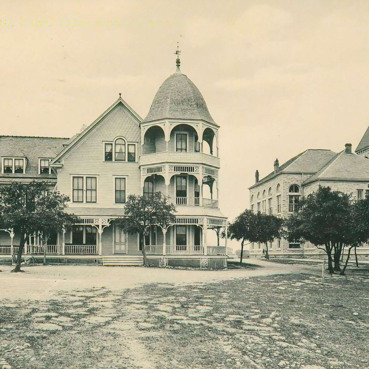 Weatherford Texas Female Seminary in 1910 Vintage Print (7 Sizes) - Enhanced