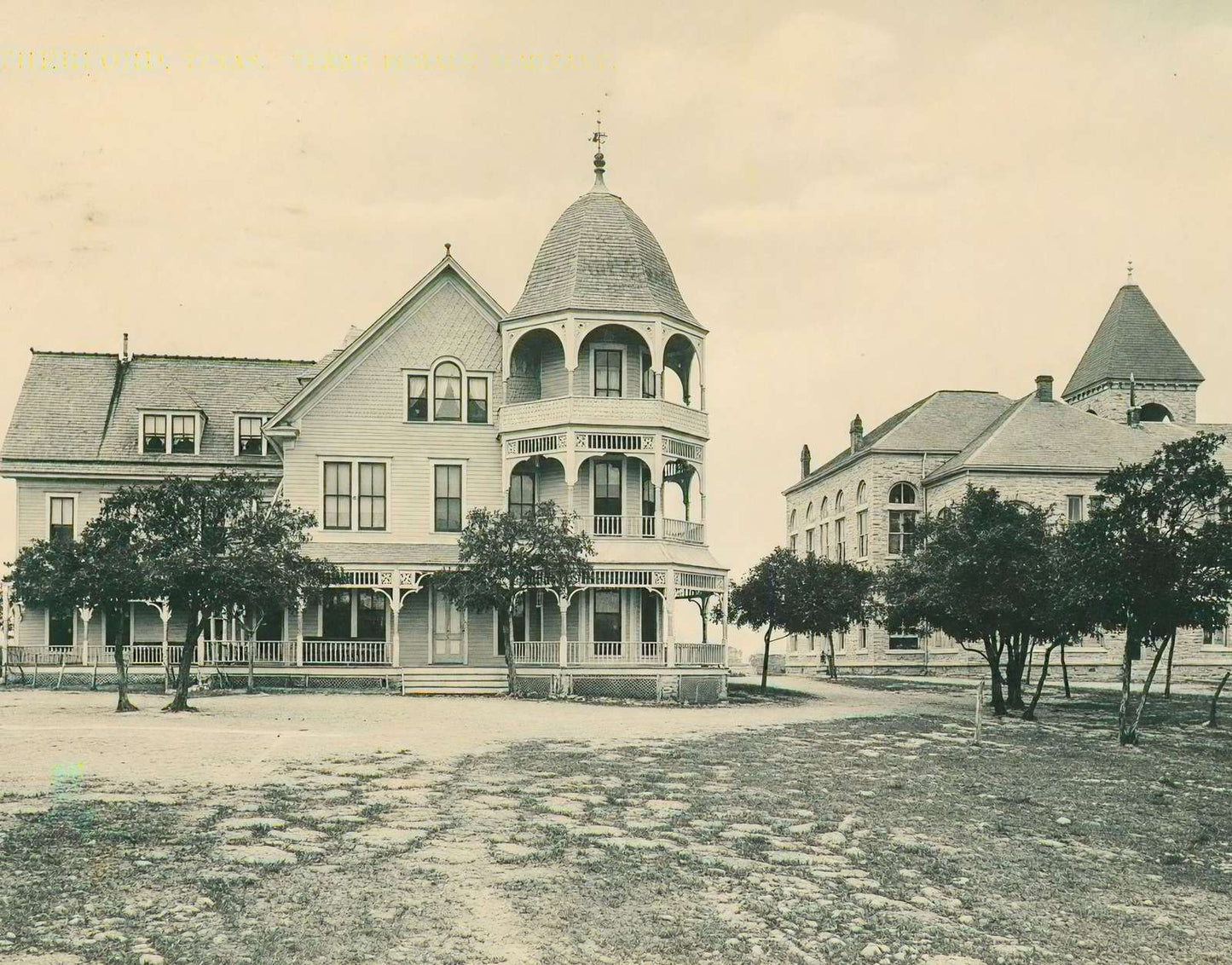 Weatherford Texas Female Seminary in 1910 Vintage Print (7 Sizes) - Enhanced
