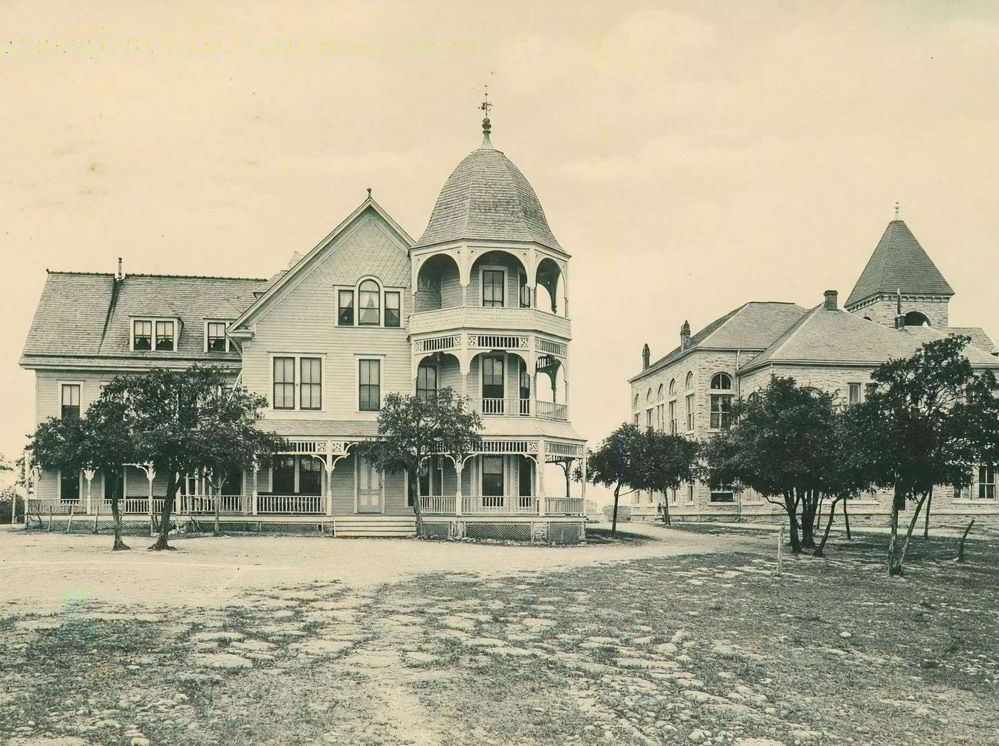 Weatherford Texas Female Seminary in 1910 Vintage Print (7 Sizes) - Enhanced