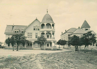 Weatherford Texas Female Seminary in 1910 Vintage Print (7 Sizes) - Enhanced