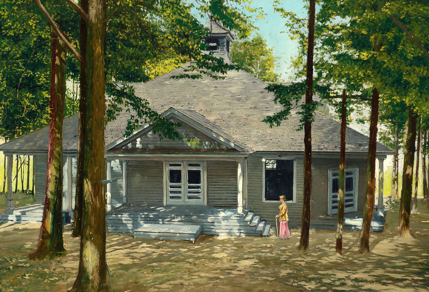 The Auditorium Methodist Camp Ground the Weirs NH in 1908 Art Print
