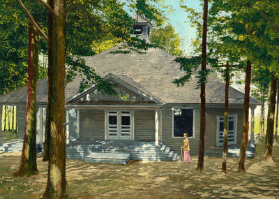 The Auditorium Methodist Camp Ground the Weirs NH in 1908 Art Print