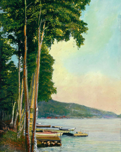 A Glimpse of Lake Winnipesaukee in 1908 painting