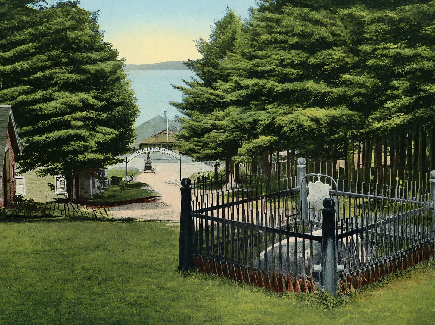 The Sanborn Memorial the Weirs NH in 1908 Vintage Print (7 Sizes)