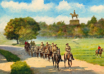 Wellington's Statue Aldershot in 1904 Art Print (7 Sizes) - Acid Free