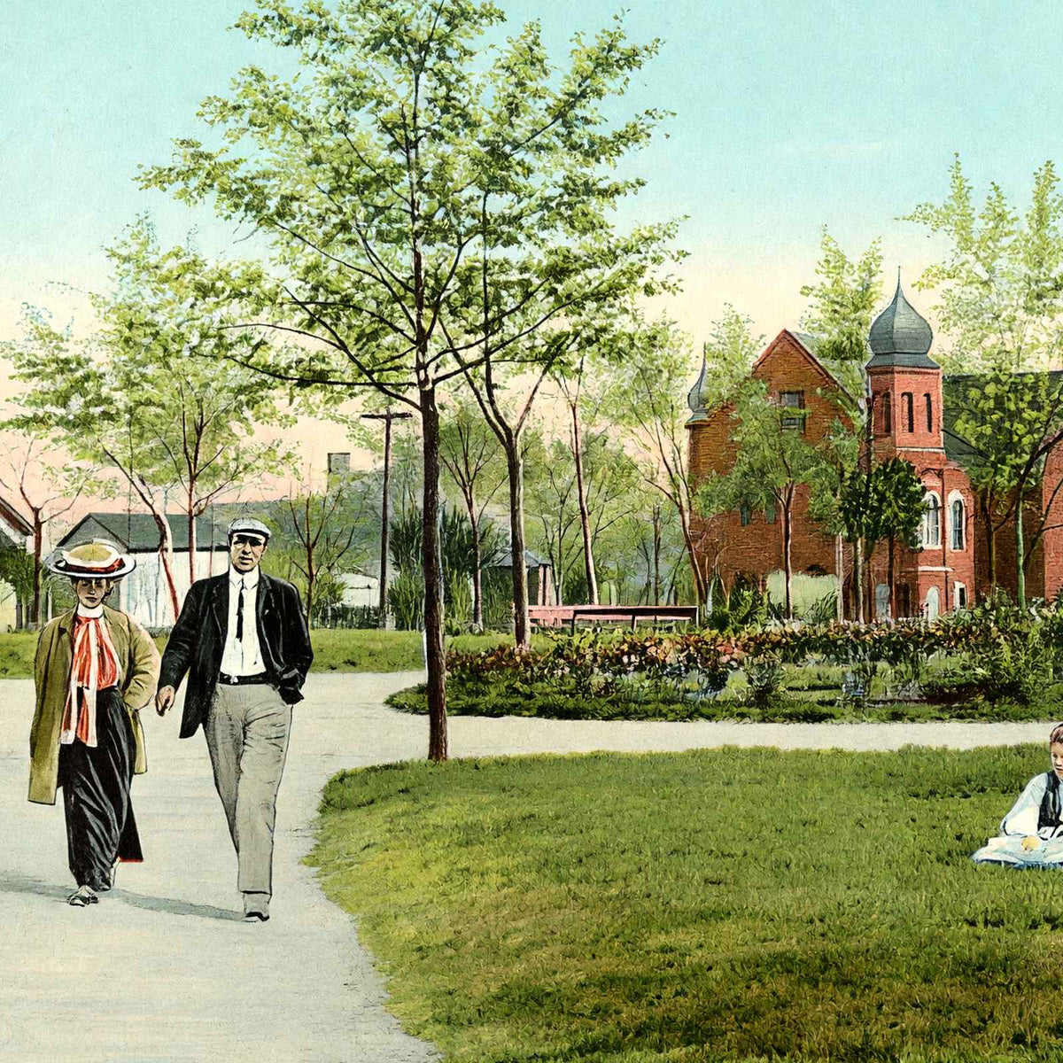 West End Park Birmingham Alabama in 1906 Vintage Print (7 Sizes) - Reproduction