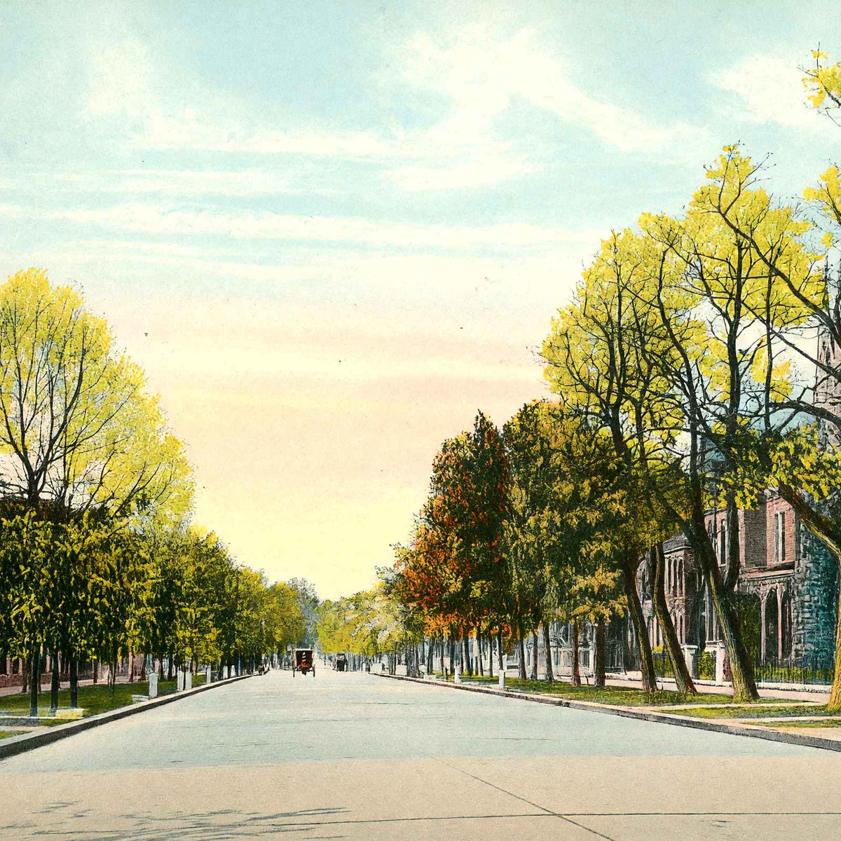 West Second Street Dayton Ohio in 1906 Vintage Print (7 Sizes) - Enhanced