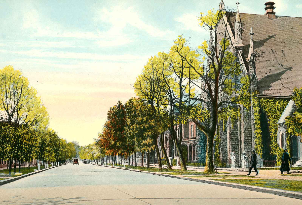 West Second Street Dayton Ohio in 1906 Vintage Print (7 Sizes) - Enhanced