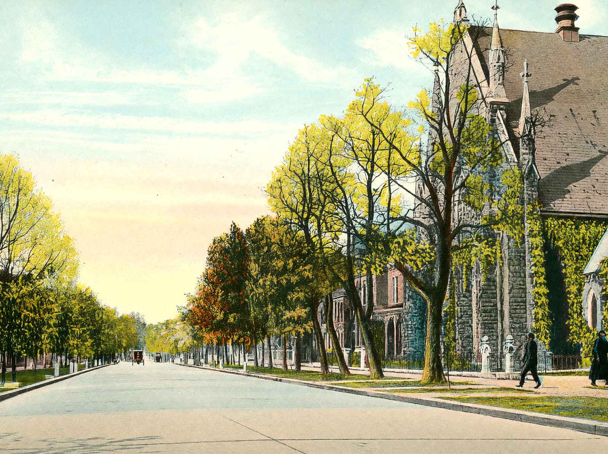 West Second Street Dayton Ohio in 1906 Vintage Print (7 Sizes) - Enhanced