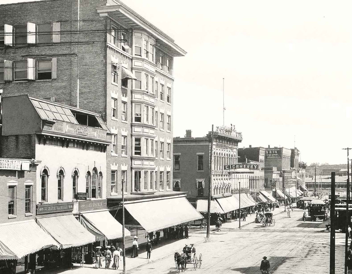 West State Street Rockford Illinois in 1904 Vintage Photo (7 Sizes) - Retouched