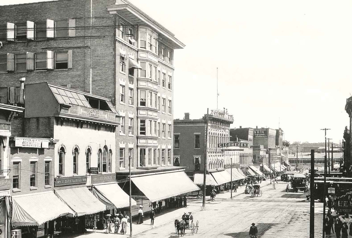 West State Street Rockford Illinois in 1904 Vintage Photo (7 Sizes) - Retouched