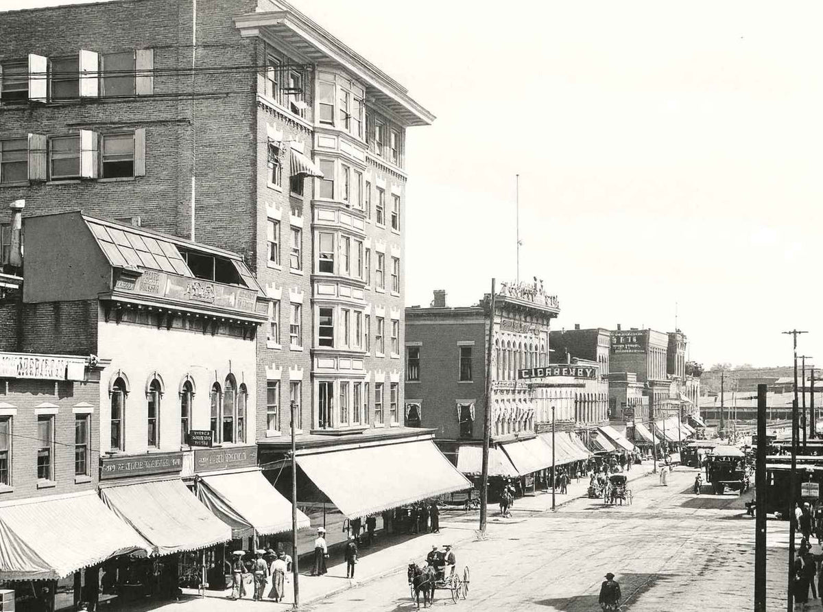 West State Street Rockford Illinois in 1904 Vintage Photo (7 Sizes) - Retouched