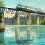 Chattahoochee River Bridge Atlanta in 1906 Art Print (7 Sizes) - Acid Free