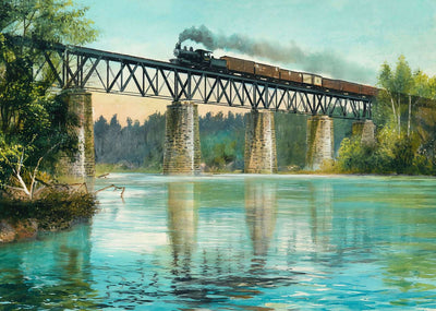 Chattahoochee River Bridge Atlanta in 1906 Art Print (7 Sizes) - Acid Free