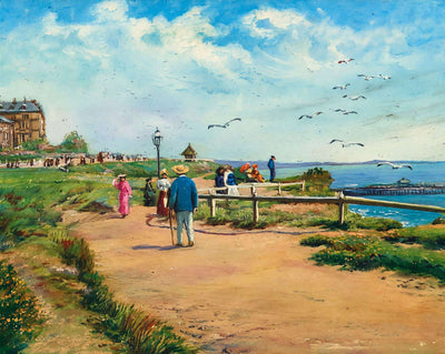 West Cliff Promenade and Pier in 1904 painting