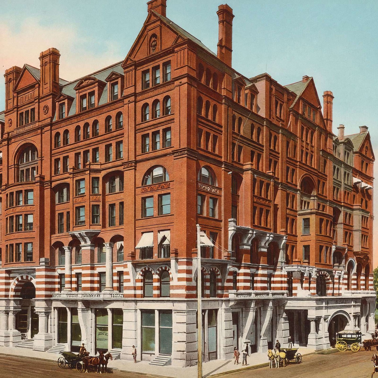 West Hotel Minneapolis in 1906 Vintage Print (7 Sizes) - Premium Print