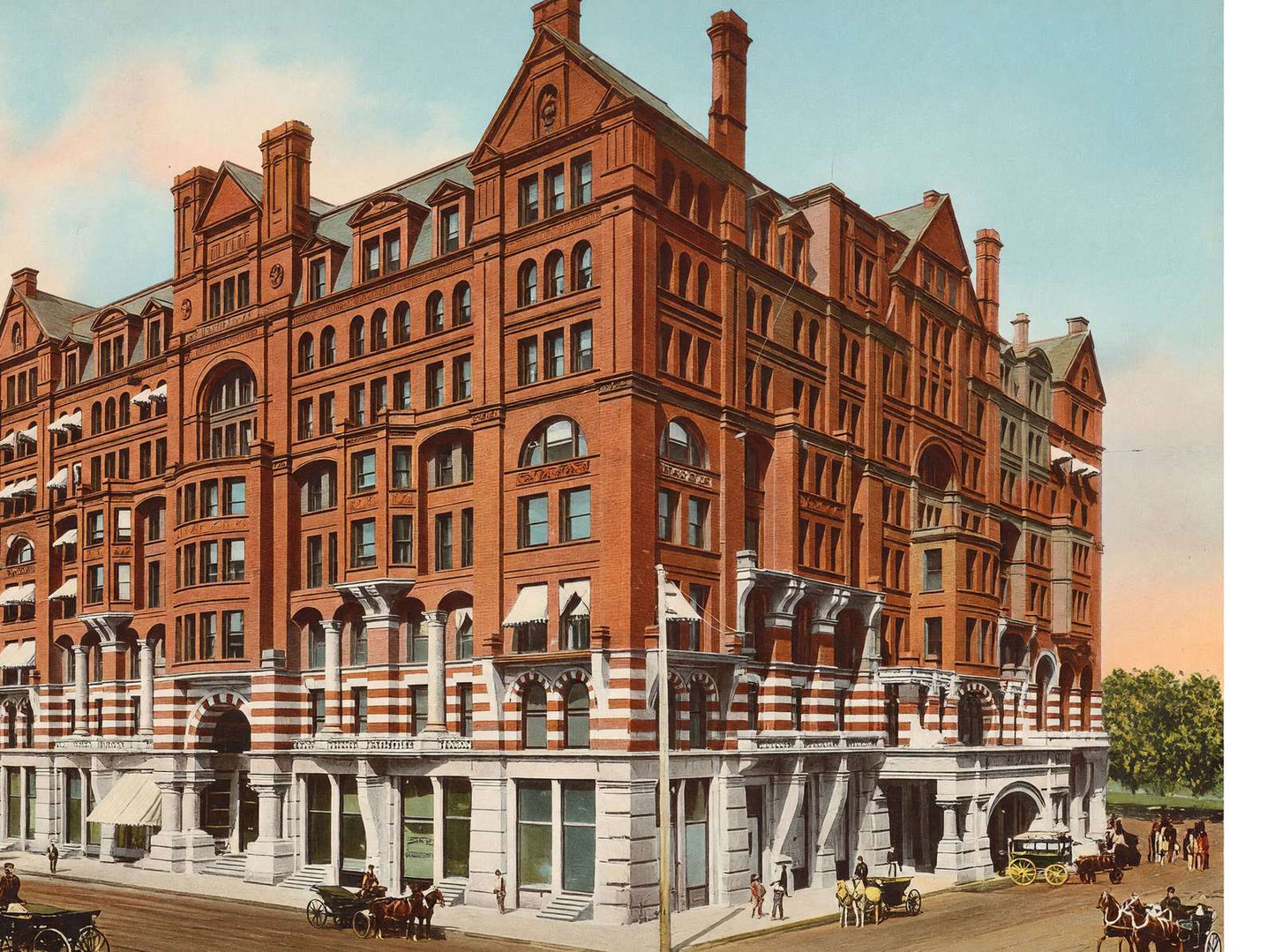 West Hotel Minneapolis in 1906 Vintage Print (7 Sizes) - Premium Print