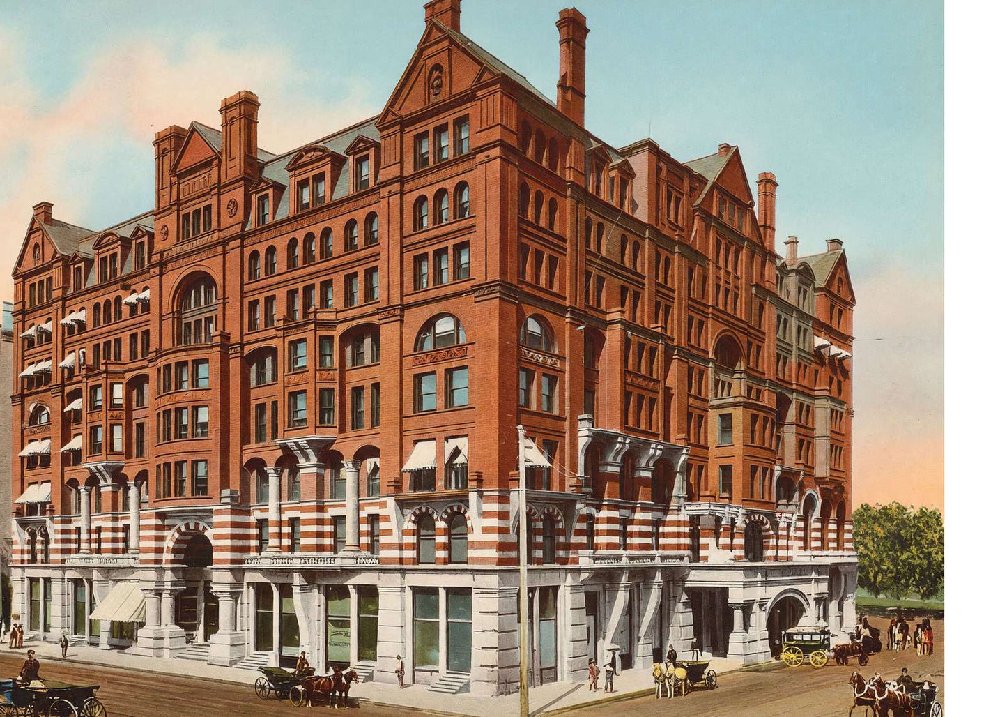 West Hotel Minneapolis in 1906 Vintage Print (7 Sizes) - Premium Print