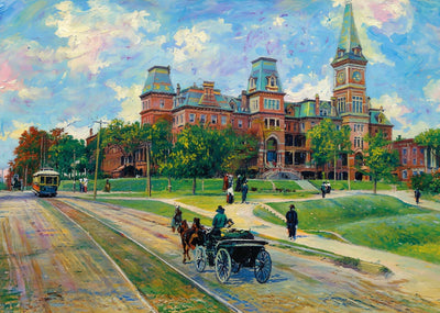 Wesleyan Female College Macon GA in 1904 Art Print (7 Sizes) - Enhanced