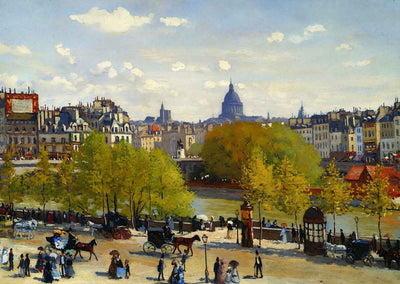 Wharf of Louvre, Paris 1867 Painting by Claude Monet Fine Art Print (6 Sizes)