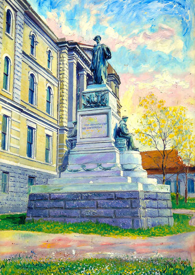 Soldiers and Sailors Monument Wheeling in 1908 Painting Print (7 Sizes)