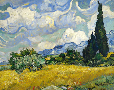 Wheat Field with Cypresses painting by Vincent van Gogh