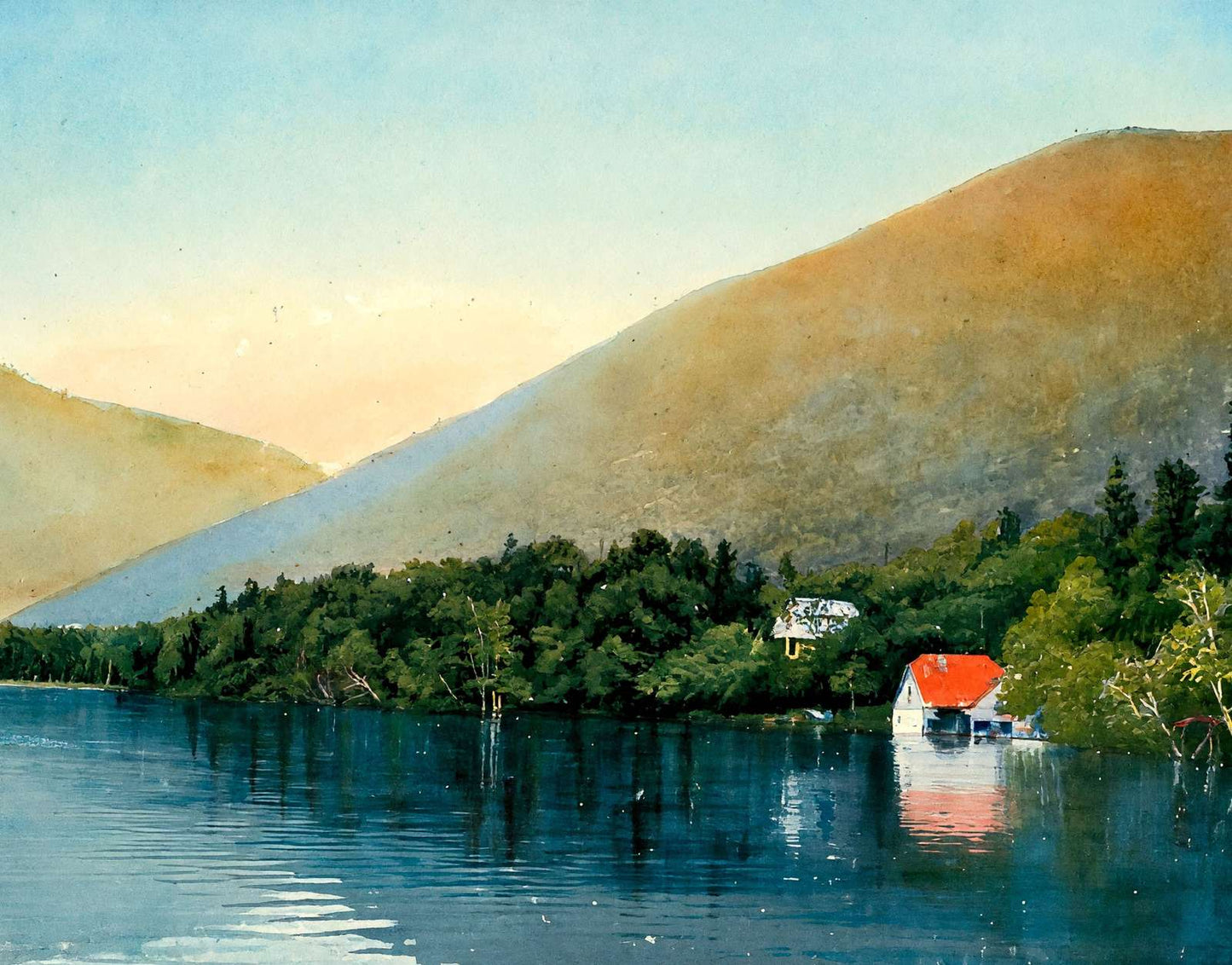 White Mountains Echo Lake and Mount Cannon in 1907 Art Print (7 Sizes)