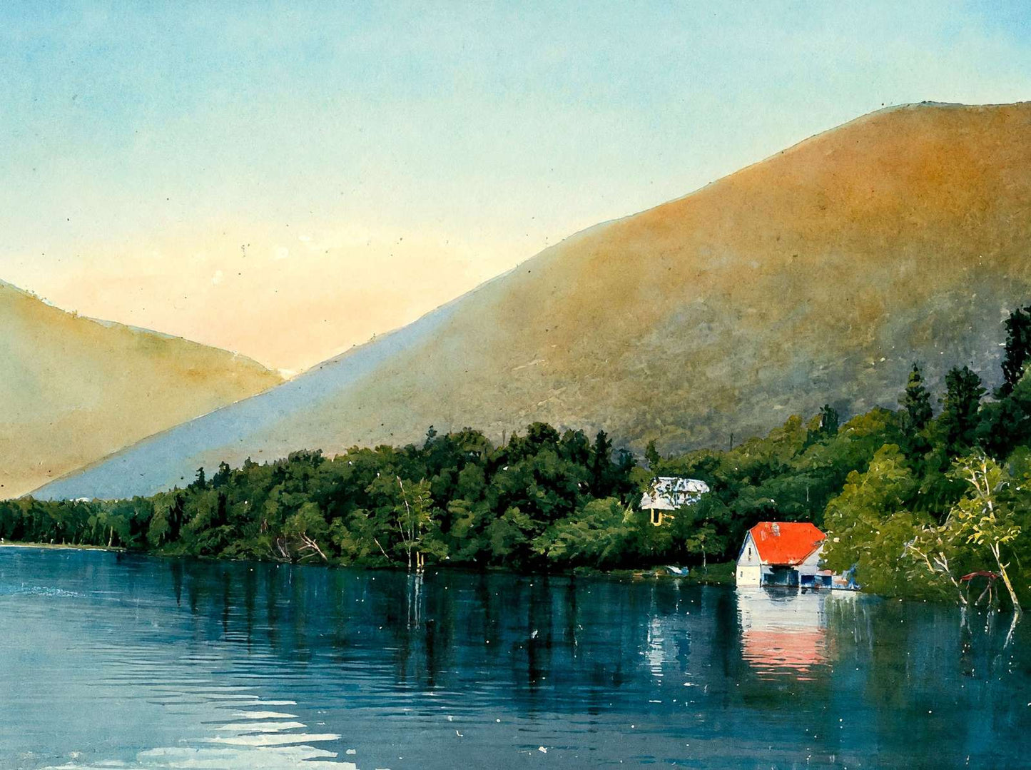 White Mountains Echo Lake and Mount Cannon in 1907 Art Print (7 Sizes)