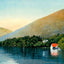 White Mountains Echo Lake and Mount Cannon art print