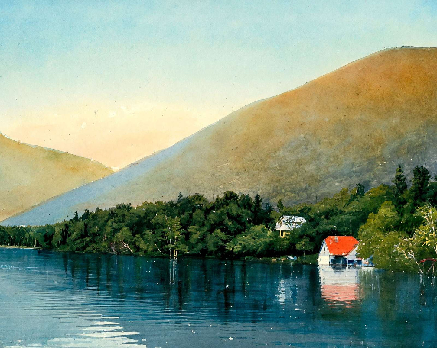 White Mountains Echo Lake and Mount Cannon art print
