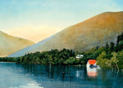 White Mountains Echo Lake and Mount Cannon in 1907 Art Print (7 Sizes)
