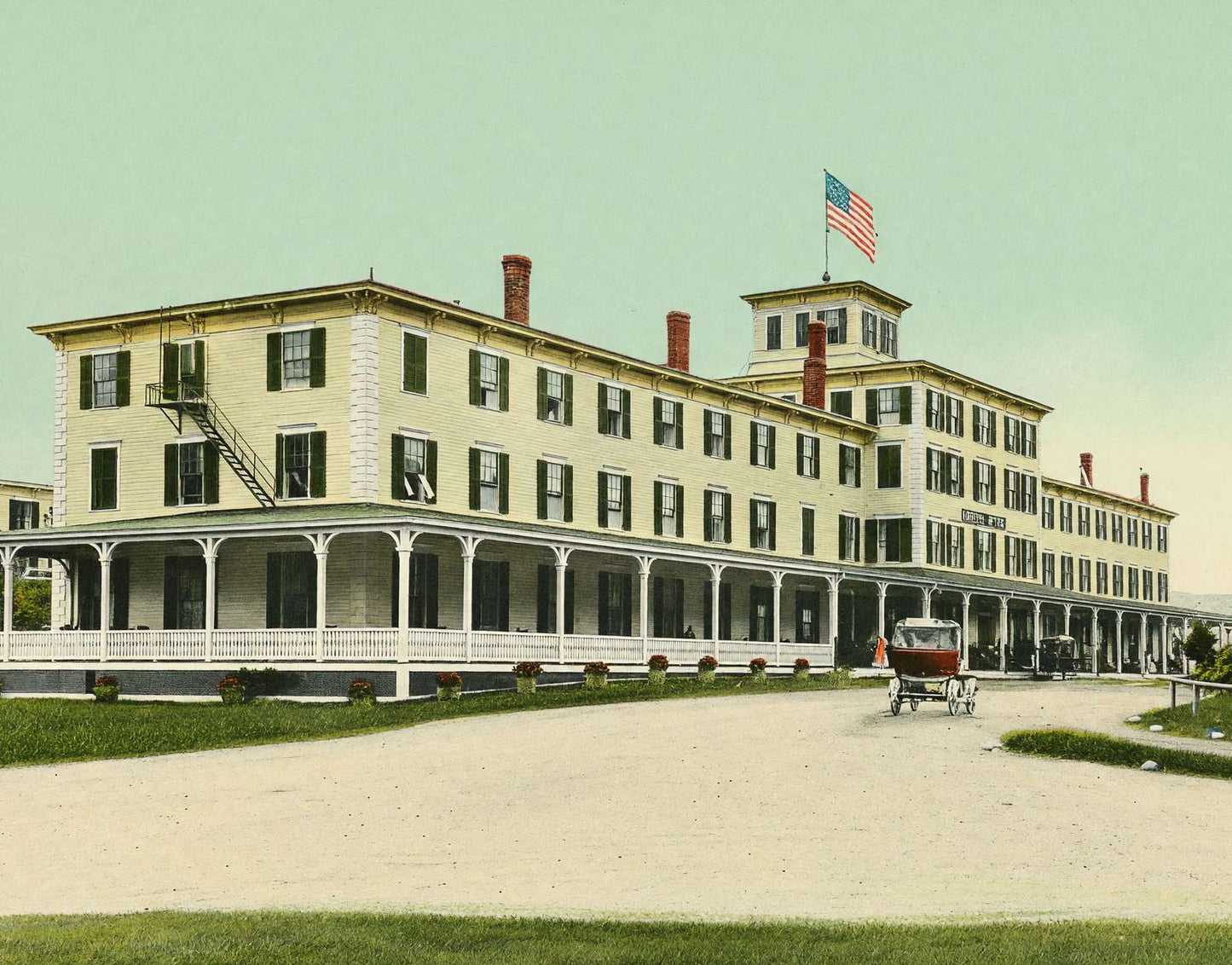 White Mountains Fabyan House in 1907 Vintage Print (7 Sizes) - Premium Quality