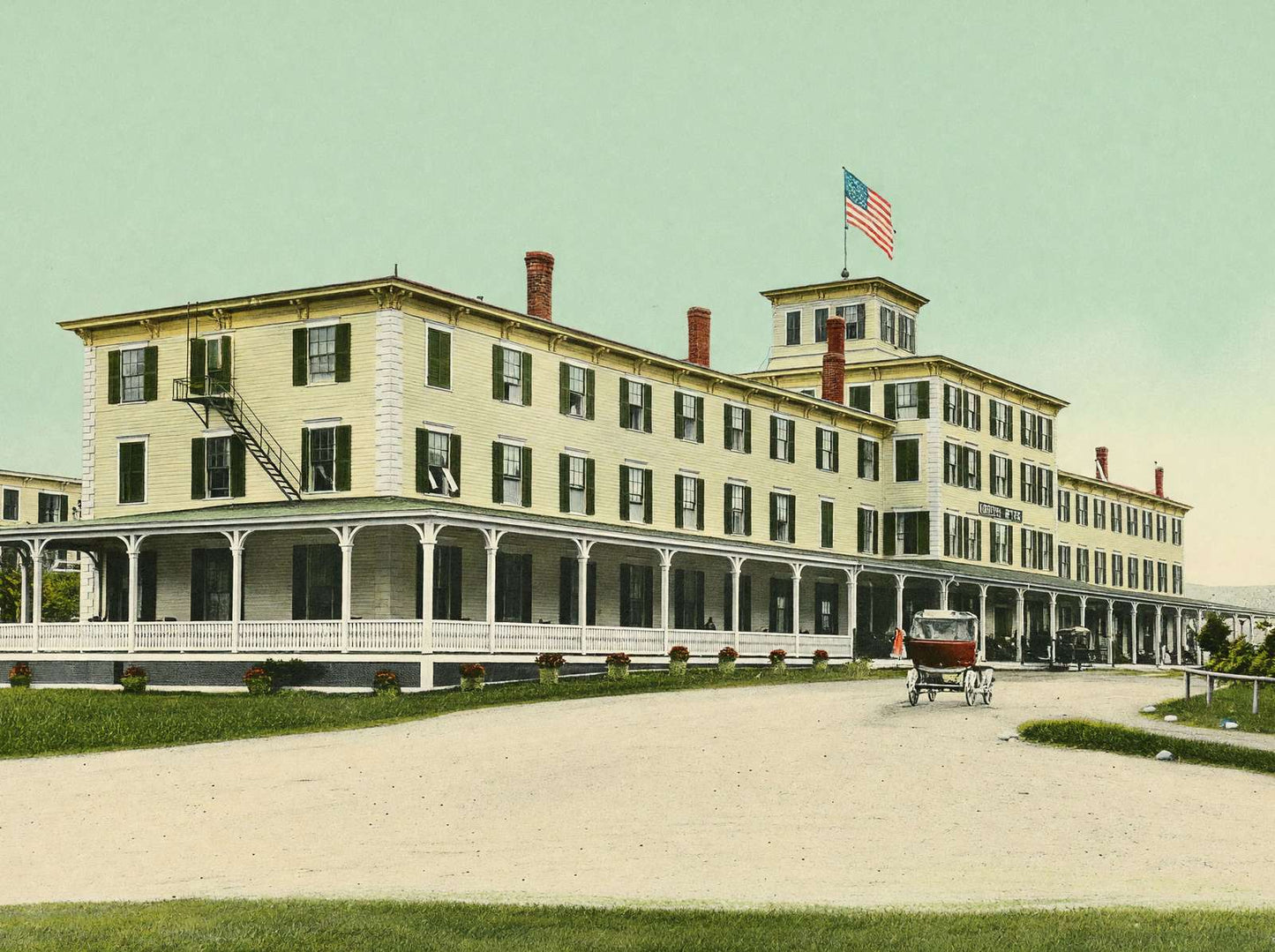 White Mountains Fabyan House in 1907 Vintage Print (7 Sizes) - Premium Quality