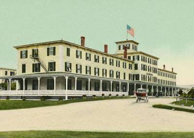 White Mountains Fabyan House in 1907 Vintage Print (7 Sizes) - Premium Quality