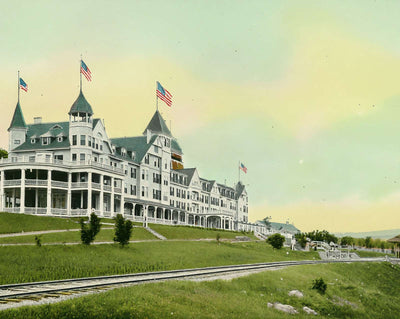 White Mountains Mount Pleasant House vintage print