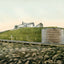 White Mountains Tip Top House and Lizzie Bourne Monument in 1907 Vintage Print