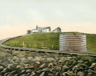 White Mountains Tip Top House and Lizzie Bourne Monument vintage print