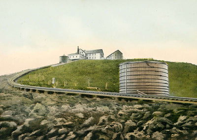White Mountains Tip Top House and Lizzie Bourne Monument in 1907 Vintage Print