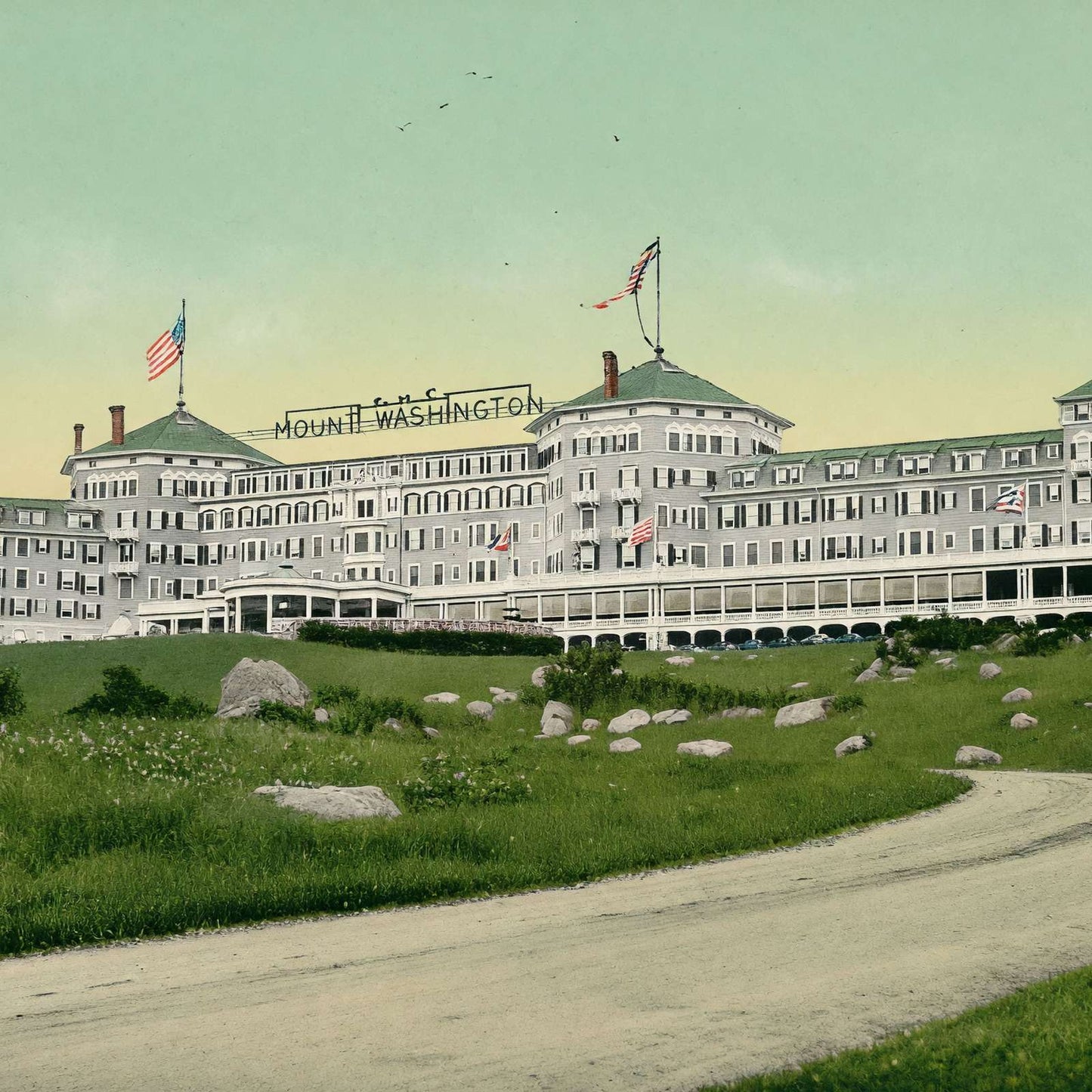 White Mountains Mount Washington Hotel in 1907 Vintage Print (7 Sizes)