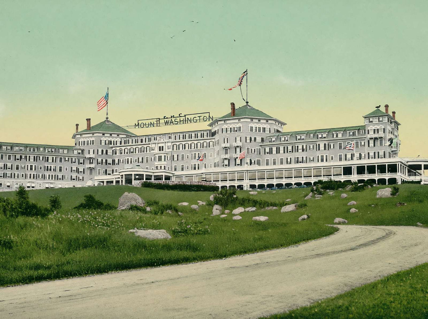 White Mountains Mount Washington Hotel in 1907 Vintage Print (7 Sizes)