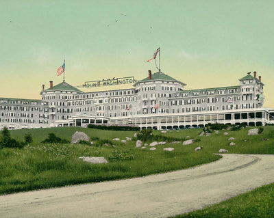 White Mountains Mount Washington Hotel vintage print