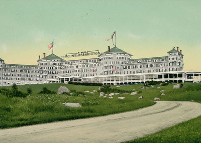 White Mountains Mount Washington Hotel in 1907 Vintage Print (7 Sizes)