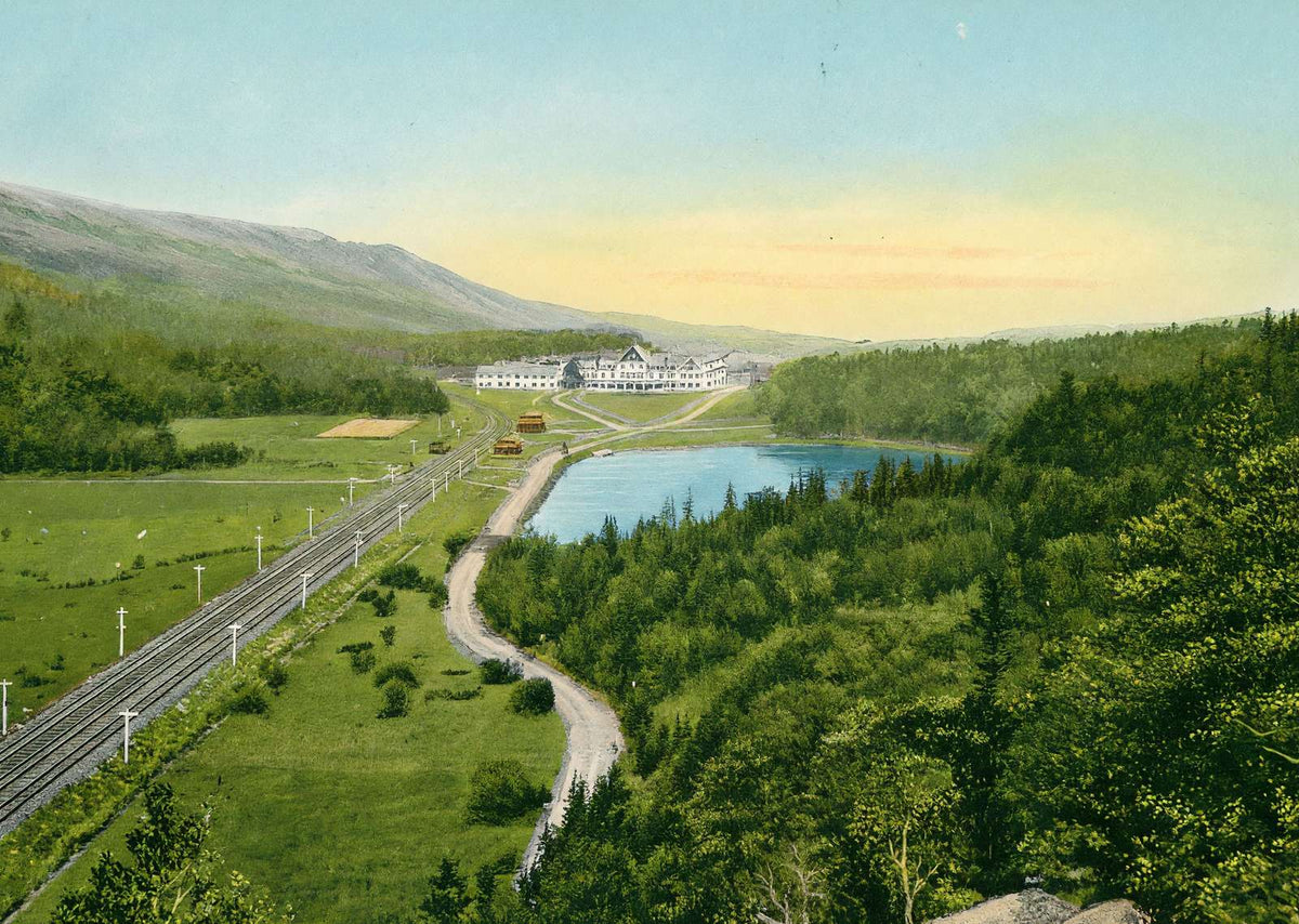 White Mountains Crawford House and Saco Lake from the Vintage Print (7 Sizes)
