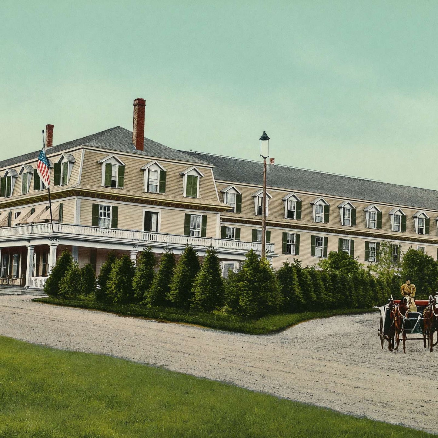 White Mountains Twin Mountain House in 1907 Vintage Print (7 Sizes)
