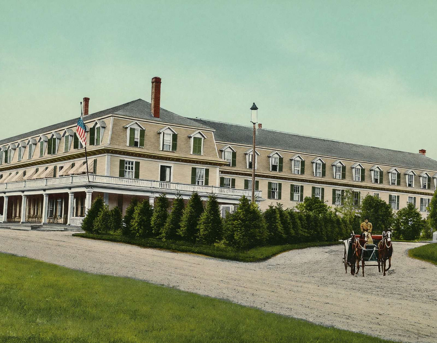 White Mountains Twin Mountain House in 1907 Vintage Print (7 Sizes)