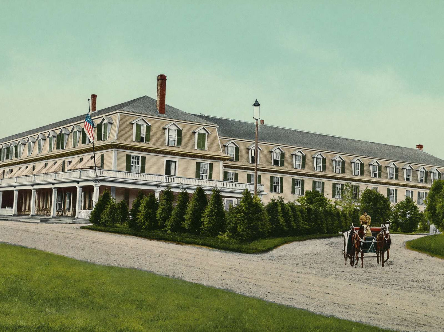 White Mountains Twin Mountain House in 1907 Vintage Print (7 Sizes)