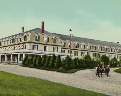 White Mountains Twin Mountain House vintage print