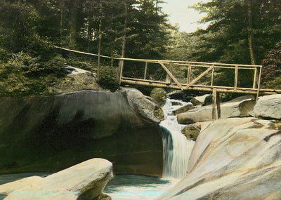 White Mountains Basin Pemigewasset River in 1907 Vintage Print (7 Sizes)